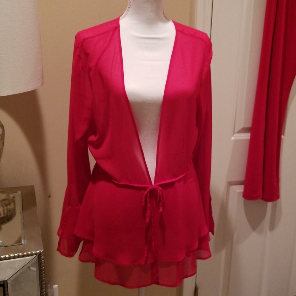 2 peices set,Pant and sheer long sleeve top set
